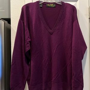 Bobby Jones 100 % Wool Golf V Neck Sweater,  size L